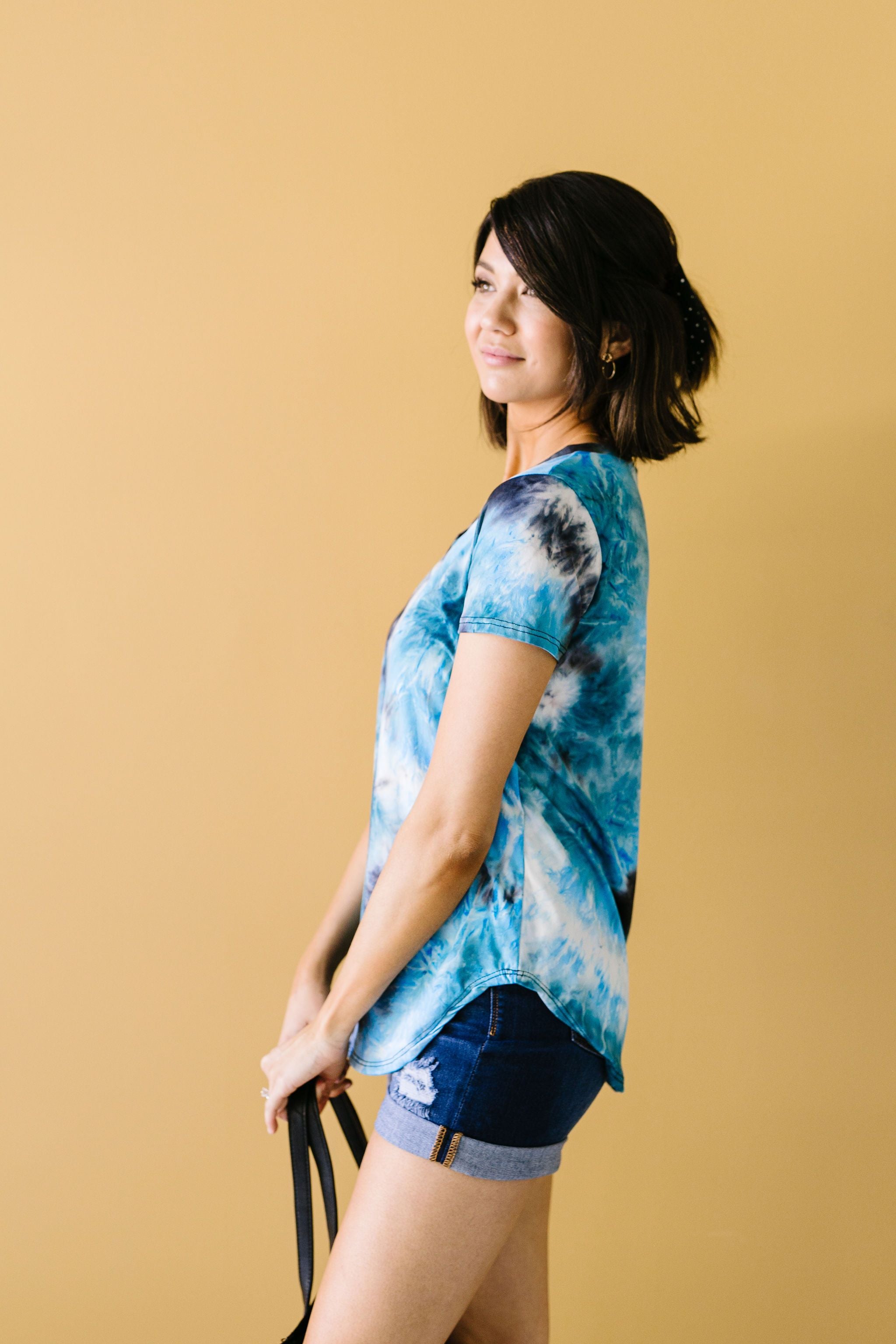 Turquoise Tie Dye Fantasy Top