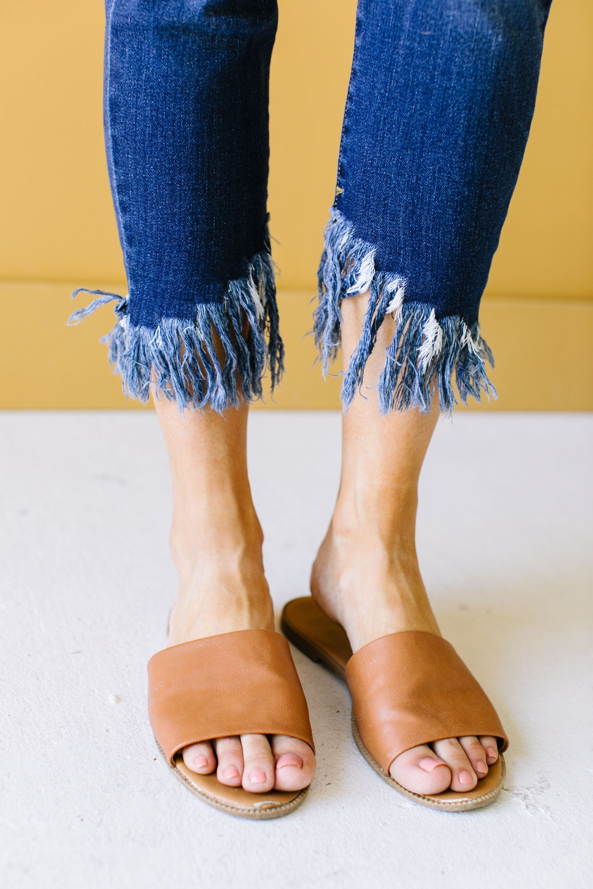 Twin Fringe Cropped Jeans
