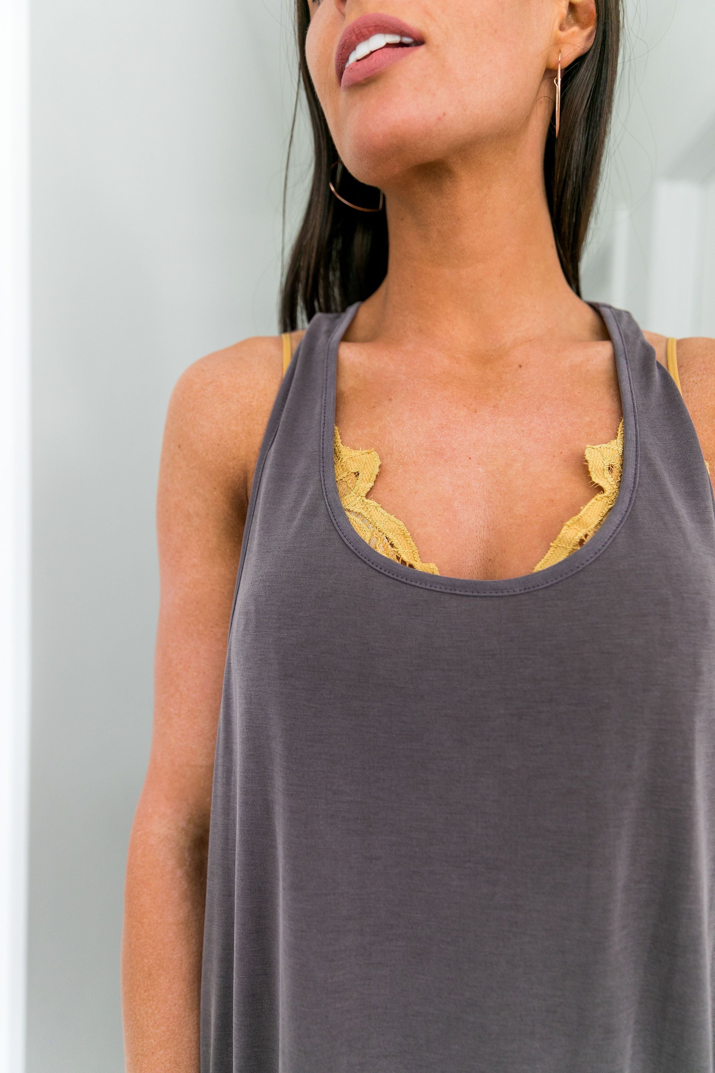 Twisted Sister Tank In Dusty Plum - ALL SALES FINAL