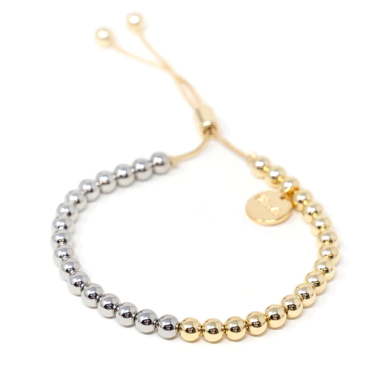 Two Tone Adjustable Bracelet in Assorted Sizes