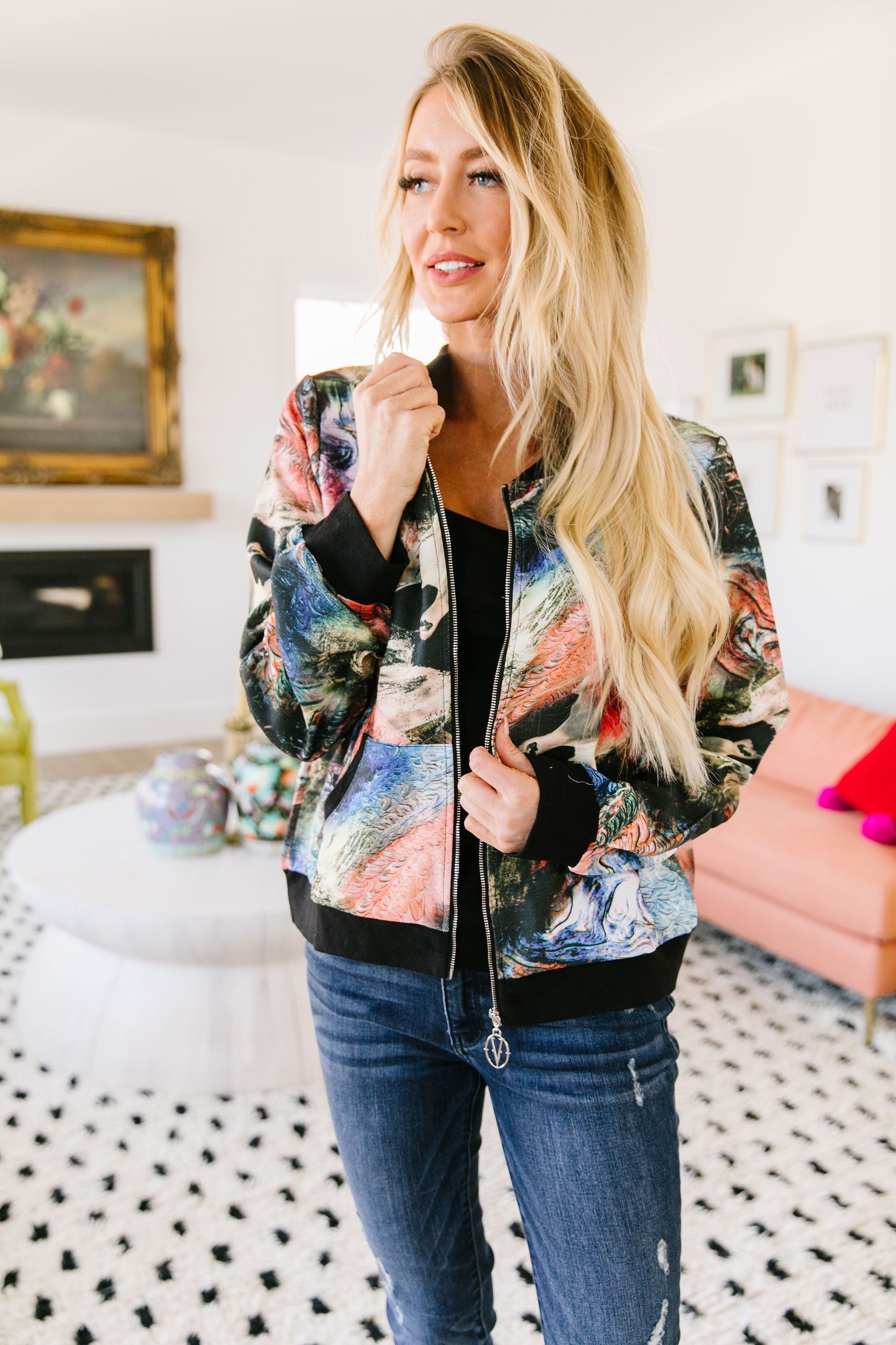 Water Marks Bomber Jacket