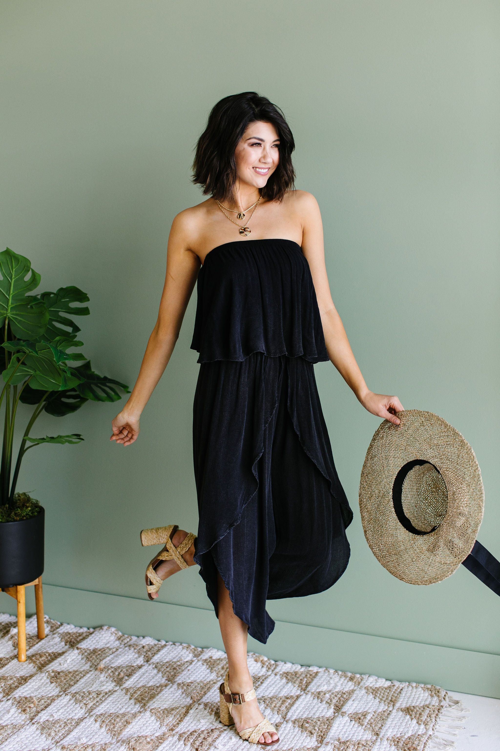 Wild Child Mineral Wash Jumpsuit In Eclipse