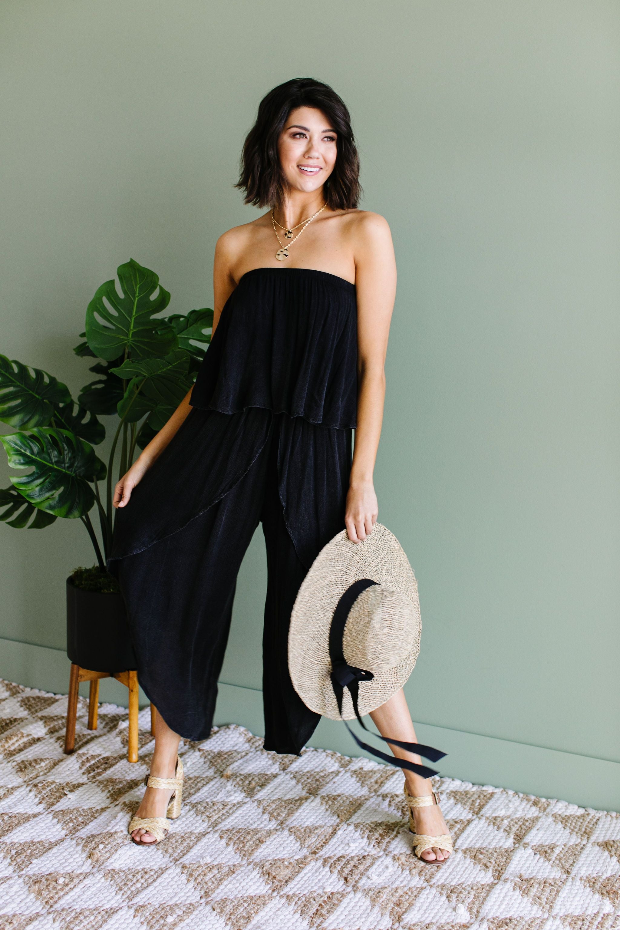 Wild Child Mineral Wash Jumpsuit In Eclipse