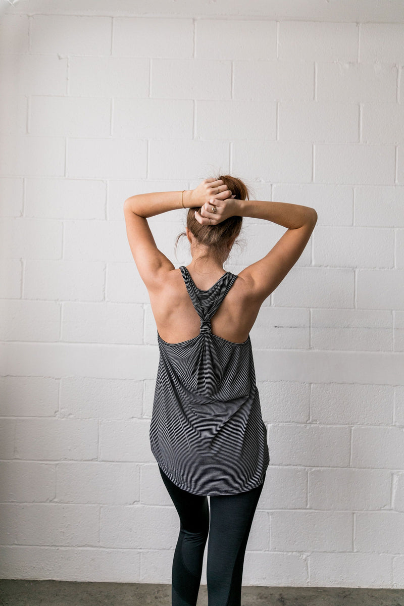 Win The Racerback Striped Tank