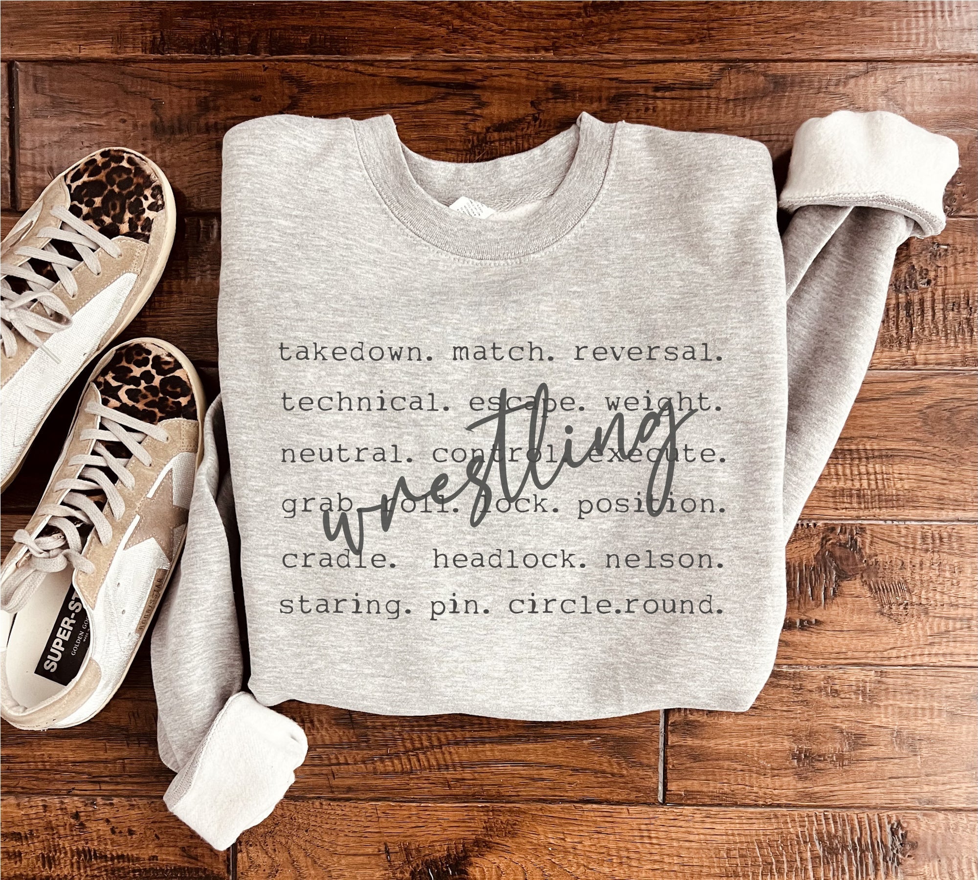 PREORDER: Wrestling Words Sweatshirt in Two Colors